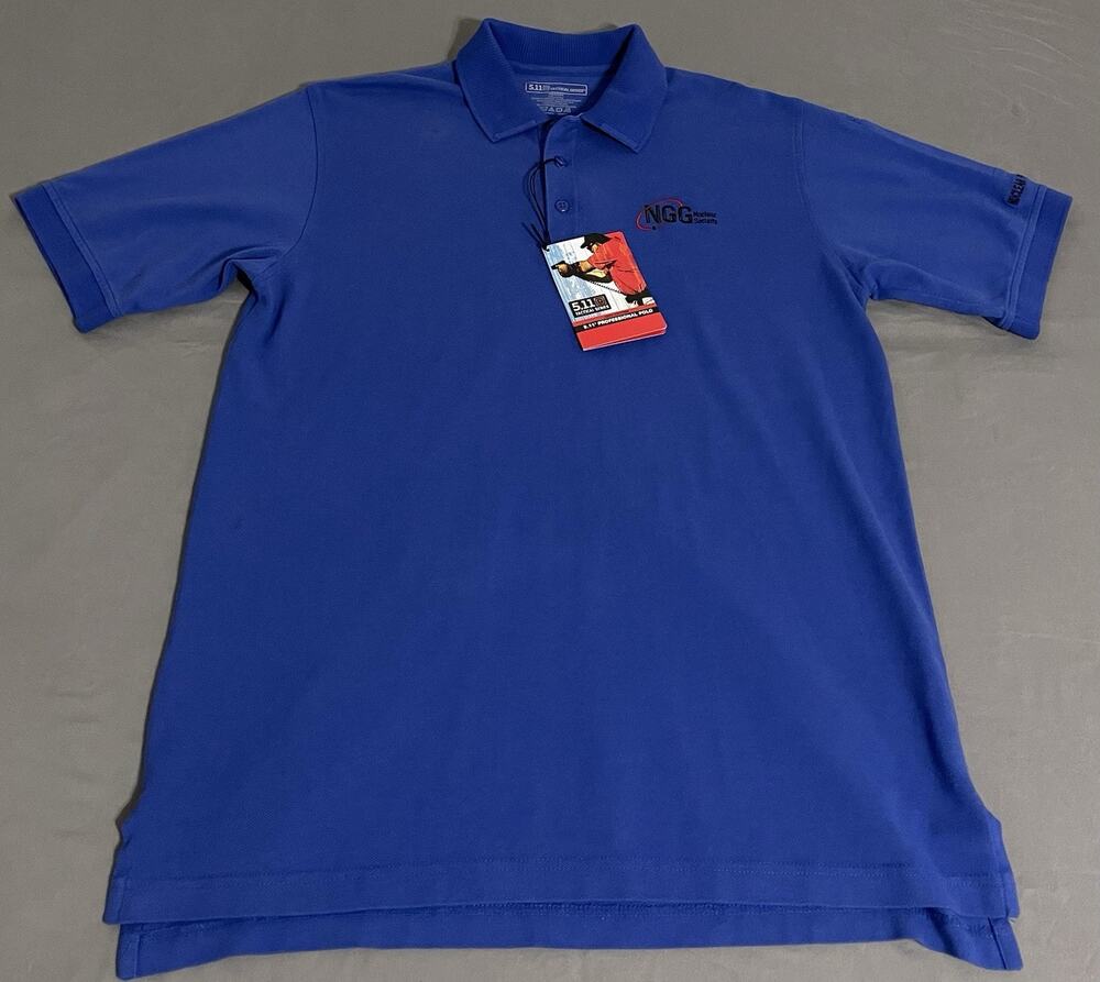 5.11 Tactical Professional Polo Mens Medium Blue NWT NGG Nuclear Security Shirt